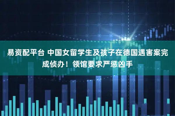 易资配平台 中国女留学生及孩子在德国遇害案完成侦办！领馆要求严惩凶手