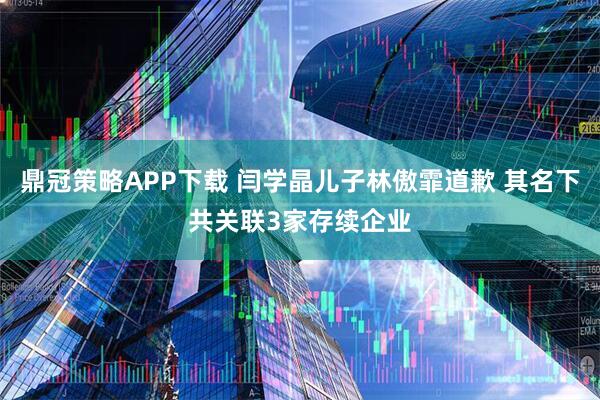 鼎冠策略APP下载 闫学晶儿子林傲霏道歉 其名下共关联3家存续企业