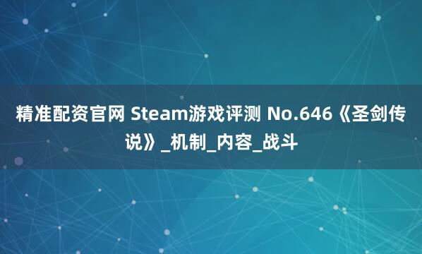 精准配资官网 Steam游戏评测 No.646《圣剑传说》_机制_内容_战斗